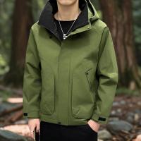 Chaqueta De Camping Y Senderismo Para Hombres Impermeable Con Capucha Cierre De Cremallera Ligera Para Primavera Y Otoño Ropa De Trekking - details 8