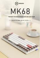 Teclado Mecánico EWEADN MK68 Inalámbrico 3 Modos Bluetooth Mini Silentes 68 Teclas Keycaps PBT Set De Teclado Y Ratón Para Oficina Y Gaming Regalos Para PC - details 0