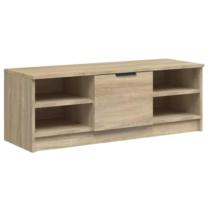 vidaXL Mueble de TV madera contrachapada color roble 102x35,5x36,5 cm - 1