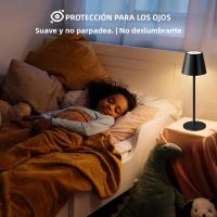 Lámpara De Escritorio LED Táctil Recargable 3 Colores Ajustable Para Dormitorio Sala De Estar Bar Comida Lectura Iluminación - details 3