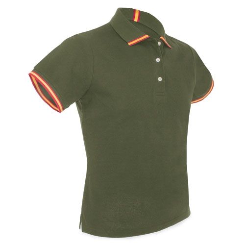 Polo Mujer Bandera España Patrios - Pierre Delone - 100% algodón