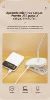 Lámpara De Mesa LED Recargable USB Con Abrazadera Plegable Luz Nocturna Táctil De 3 Modos Con Protección Ocular Para Estudio - details 13