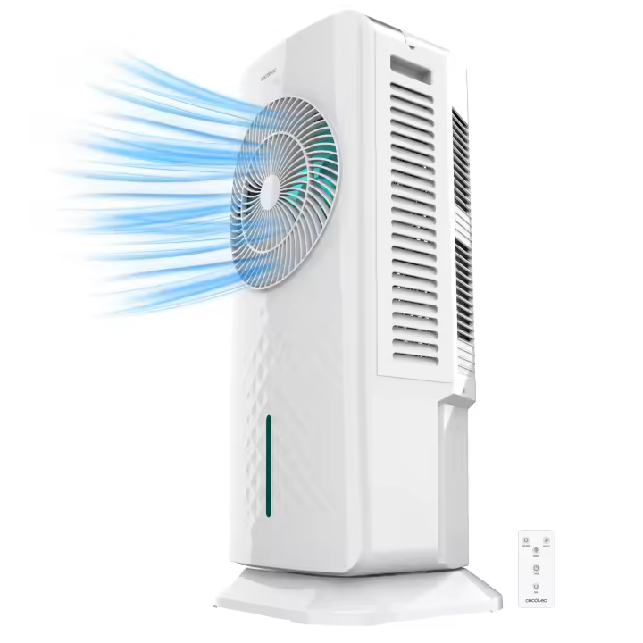 Cecotec - Climatizador evaporativo EnergySilence 3500 Cool Compact Smart 8304 con tanque de 3,5 L, 3 velocidades y oscilación automática de 70° para hogar, dormitorio o salón - 1