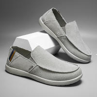 Zapatos De Lona Grandes Para Hombres Zapatillas Casuales Transpirables Con Cordones De Goma Bajo Tacón Para Adultos - details 1