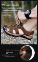 Zapatillas De Playa Para Hombre Cuero Antideslizante Casual Aumento De Altura Cómodas Zapatillas Deportivas Hombre Sandalias De Verano - details 3