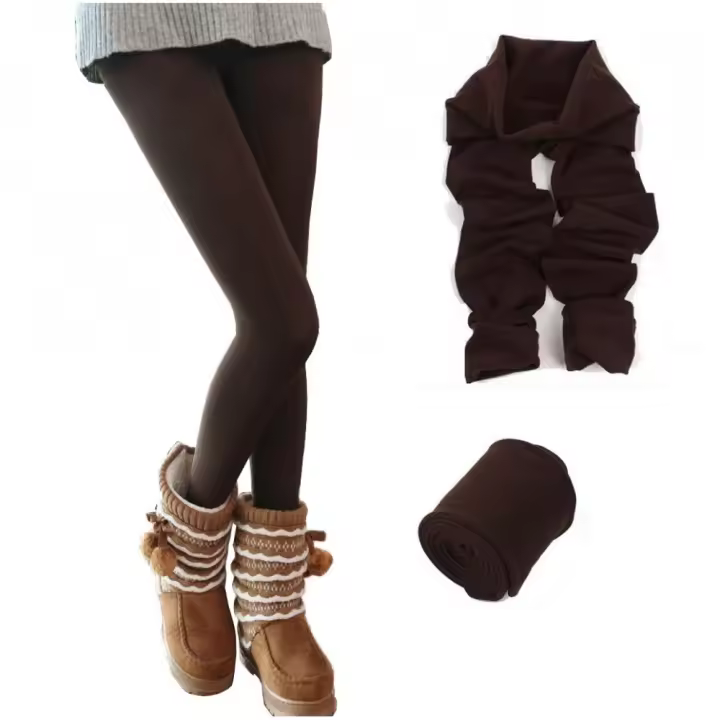 Mediawavestore Leggings Térmico Mujer Felpa Varios Colores Invierno - 1