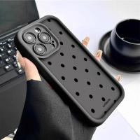 Funda De Teléfono Negra Con Patrón De Puntos Para iPhone 17 16 pro Max 16E 15 14 13 12 11 XS X XR 6 7 8 plus Material TPU Suave Y Antigolpes - details 5
