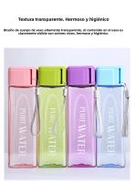 Botella De Agua Deportiva De 480ml Plástico Ecológico Con Correa Portátil Antigranizo Para Exteriores Resistente Al Desbordamiento - details 1