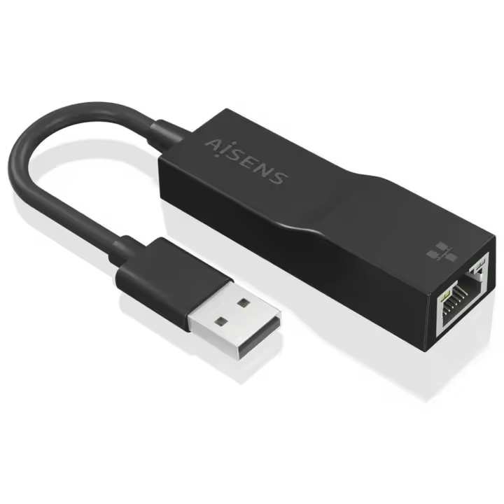 Aisens usb 3.0 to gigabit ethernet 10/100/1000 mbps converter. black. 15cm - 1