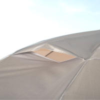 Aktive - Sombrilla de playa, gris plateado, D220 cm, mástil acero 28/32 mm, tejido nylon, protección UV50, 10 varillas, incluye funda de transporte, sombrillas de playa plegables - details 7