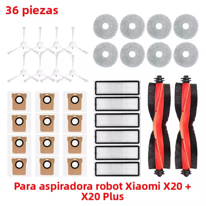 Cepillo Principal Y Lado Para Xiaomi Robot Vacuum X20+ Filtro Hepa Paño De Mopa Bolsa De Polvo Repuestos Y Accesorios - 1