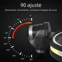 Linterna Frontal LED De Alta Potencia Con Sensor XPE+COB 7 Modos Para Pesca Y Cazalampara De Corbata Recargable Con Batería 18650 - details 10