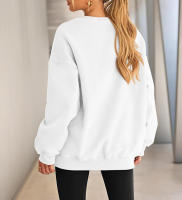 Sudadera De Color Sólido De Talla Grande Sudadera De Manga Larga Casual Cuello Redondo Sin Capucha Para Mujeres Ropa De Talla Grande - details 5