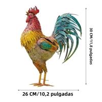Estatua Realista De Pollo De Metal Para Jardín Decoración De Animales Estilo Rústico Para Patio Y Exterior - details 8