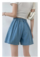 Shorts De Verano Para Mujeres De Talla Grande Vaqueros De Pierna Ancha Cintura Alta Denim Suelto Casual Falda Corta Femme - details 3