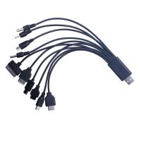 Cable De Carga USB 10-en-1 Universal Multi-Port Multi-Head Para MP3 MP4 Compatible Con Varias Marcas Durable Y Flexible - details 1