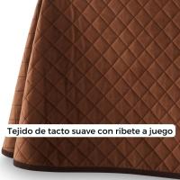 Falda Camilla VELVET acolchada, Enaguilla de Invierno Rectangular disponible en varias medidas y colores. Faldilla para mesa que mantiene el calor, de tejido aterciopelado y tacto extra suave, de Lanovenanube - details 1