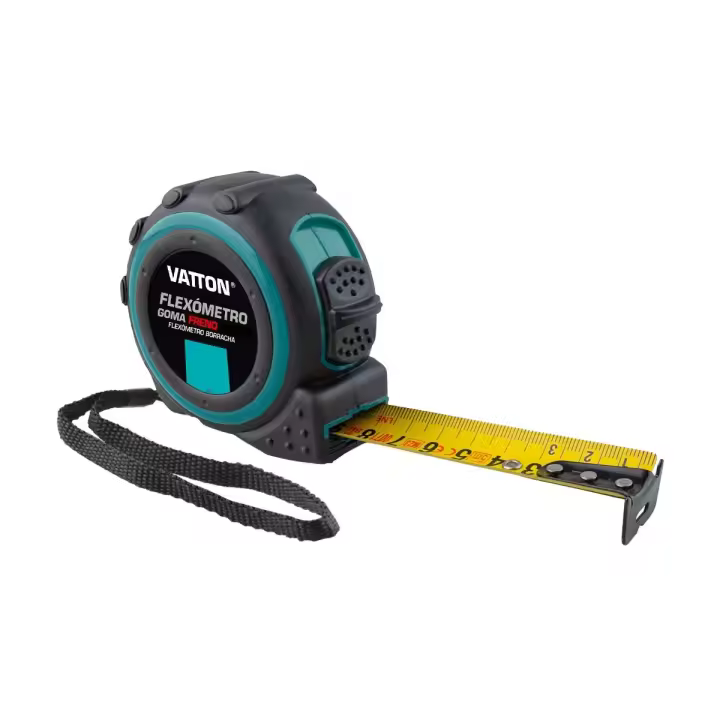 Flexómetro Profesional Vatton | Forrado en Goma, Anti-impacto, Clase II - 3m, 5m y 8m - 1