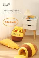 Casa De Gato Four Seasons Plush Mat Almohadilla De Gato Pequeño Forma De Jarra De Miel Cesta De Mascotas Accesorios Para Mascotas - details 0