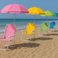 Silla plegable para niños with Sombrilla ajustable y portátil para Playa, camping y Jardín Color Naranja - details 4