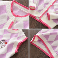 Conjunto De Ropa De Niña Melario Princesa Cartoon Suéteres Y Abrigos Con Volante 2PCS Ropa De Invierno Para Niñas Talla 4-6Años - details 19