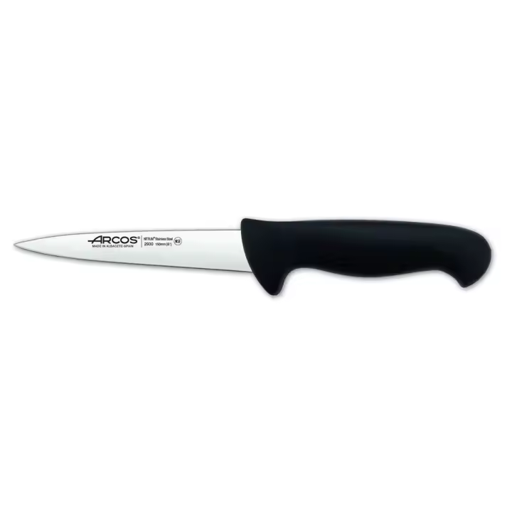 Cuchillo de Carnicero Arcos Colour - Prof 293025 de Acero Inoxidable Nitrum y Mango Ergonómico de Polipropileno de Color Negro - 1