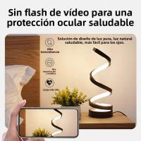 Lámpara De Escritorio RGB LED Blanco Luz Nocturna USB Dimmer Espiral Serpiente Lectura Luz De Escritorio Decoración Dormitorio Botón De Encendido Y Apagado - details 2