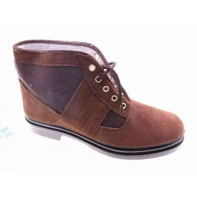 MODELO 058 PIEL SERRAJE MARRON MARCA PERVERSA FORRO TEXTIL Y SUELA DE GOMA CON TACON ATADO CON CORDONERA BOTIN TALLA DELA 36 A LA 47 - 1