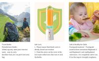 Batidora portátil con vasos dobles opcionales (grande + pequeño), recargable por USB, con 10 cuchillas, batidora para batidos y smoothies, complementos alimenticios, hielo picado, cuchillas de acero inoxidable, apta para exteriores y viajes - details 2