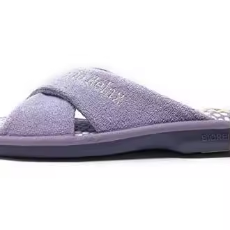 Biorelax Zapatillas Casa Mujer Rizo Goma Antideslizante Talón Acolchado Lila Aguamar Coral - 1