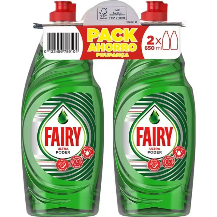 Fairy ultra poder lavavajillas - Fairy Ultra Poder Concentrado - Líquido Lavavajillas Fairy 650 ml - 1