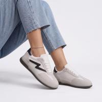 Calzados soraia, Zapatillas Deportivas de Mujer con Paneles de Malla y Detalle de Leopardo - Estilo Urbano Casual - Beige y Marrón - details 14
