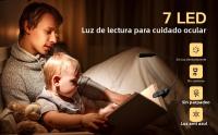 Luz De Lectura LED 7 Luces Recargable USB Con Clip Flexible 3 Niveles De Luz Cálida Y Fría Portátil Para Lectura Nocturna - details 13