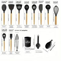 Juego De Utensilios De Cocina De Silicona 14 Piezas Con Soporte De Plástico Eco-amigable Y Duradero Para Cocina - details 6