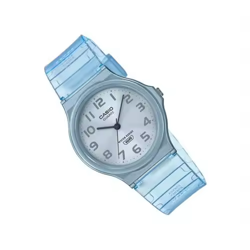 reloj unisex clásico vintage Casio MQ-24S-2B azul translúcido watch new model casio - 1