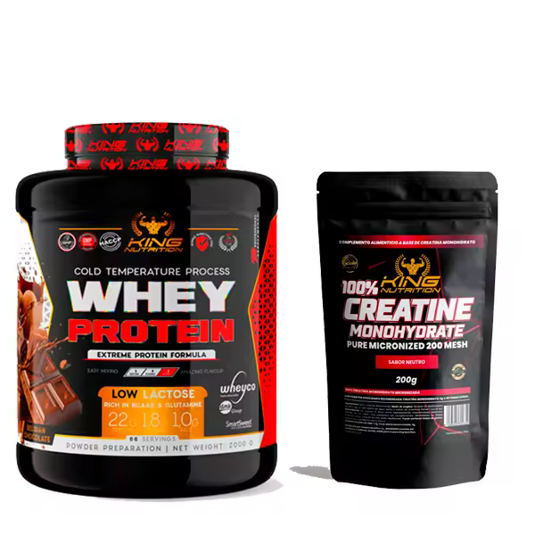 King Nutrition Whey Protein 2kg Proteina Concentrada + 200g de creatine monohydrate - 1