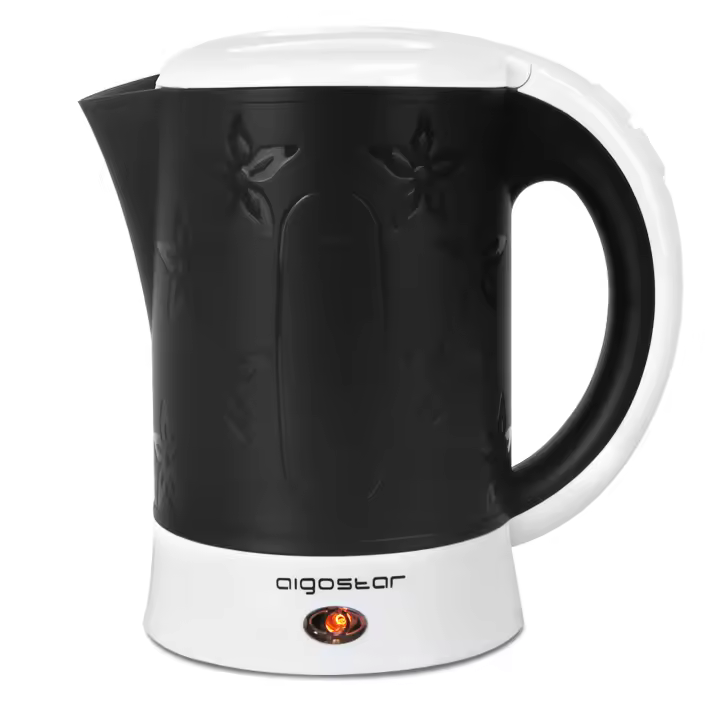 AIGOSTAR Hervidor de Agua, Apagado Automático, Protección Contra la Ebullición en Seco. Incluye Dos Tazas y Dos Cucharas. (0.6L, 650W) - 1