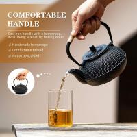 Tetera de Hierro funda, juego de Té Para chimenea, Tetera negra de Maple inoxidable para el hogar, 900ml - details 4