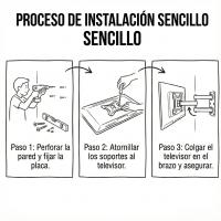 SODANY Soporte de TV Pared Articulado Giratorio e Inclinable Brazo Extensible Universal para Monitor 14-42 Pulgadas - details 0