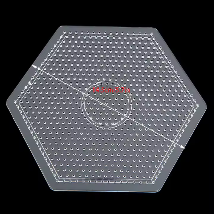 Plantillas De Bolas De Fusión Para Tablero Grande De 5mm PE Transparente En Forma De Cuadrado Y Circulo Juguete Educativo Para Niños De 6 a 12 Años - 1