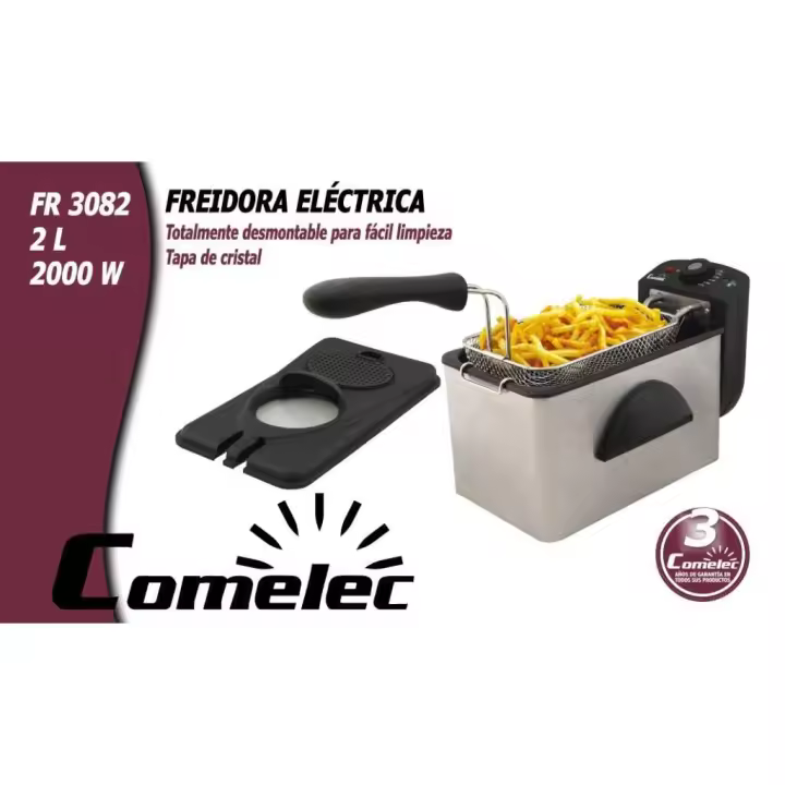Freidora Comelec FR 3082 - 2 L, 2000 W, Inox - FREIDORA DE ACEITE - 1