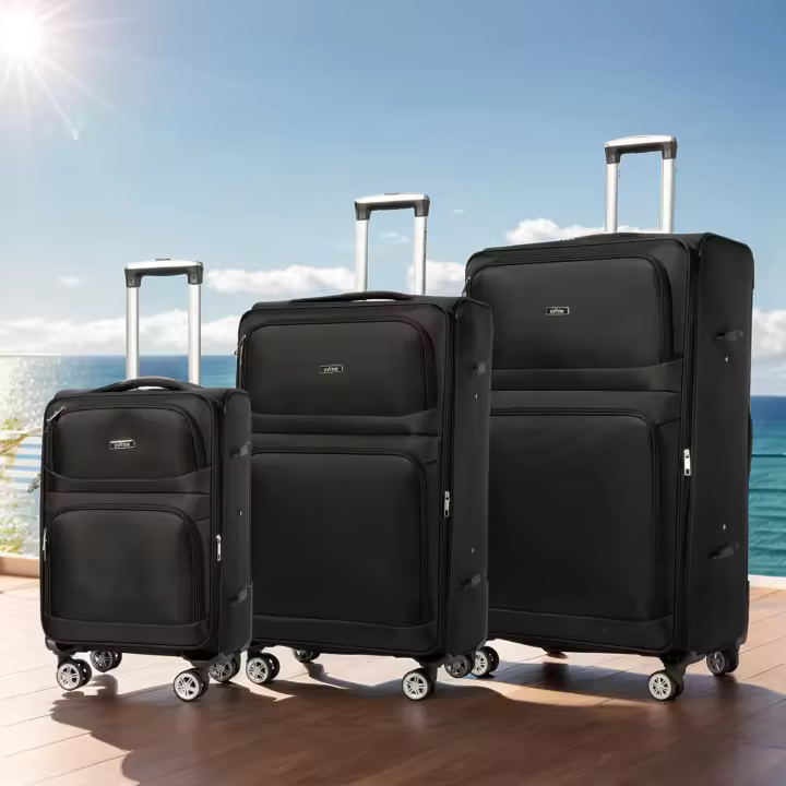 S7 STAR Juego de maletas de 3 piezas blandas de gran capacidad,Cabina Trolley Expandible 20+28+32 pulgadas con 4 Ruedas Giratorias 360°, Conjunto Maleta Ligero Seguro - 1
