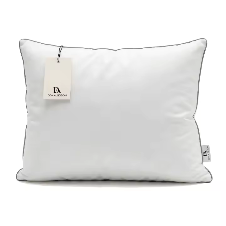 Don Algodón - Almohada Fibra y Copos Viscoelástica - Funda con Ribete Desenfundable - 1