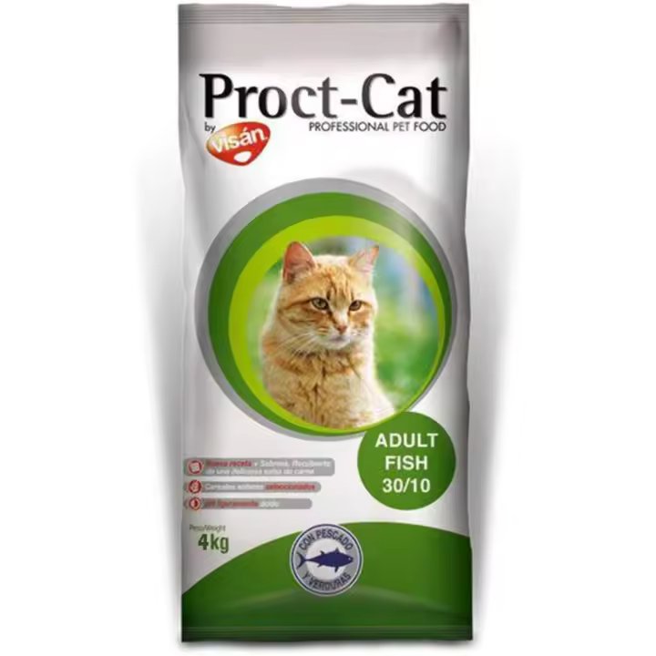 Proct Dog Proct-Cat Adult Fish & Vegetable 4 Kg - Comida para Gatos Adultos con Pescado y Verduras - 1