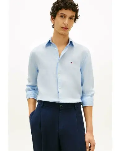 Tommy Hilfiger Camisa regular de lino con efecto lavado - 1