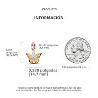 Encanto De Mariposa Plateado En Plata Con Circonia Bola Redonda Colgante Para Pulsera O Collar DIY Joyería De Moda Irregular - details 61