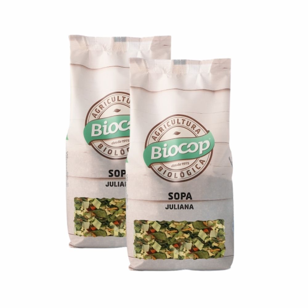 Sopa juliana | Packs 2 | Sabor intenso | Sabor típico | Verduras deshidratadas | Biocop