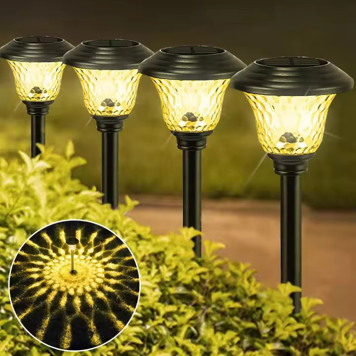 Luces De Camino Solar Para Jardín IP67 Impermeables LED Cambio De Color RGB/Blanco Cálido Luces De Jardín Modernas Con Luz Solar - 1