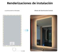 Tira De LED COB USB 5V Con Sensor Táctil De Espejo De Vidrio Acrílico Luz De Maquillaje Decorativa Para El Hogar Dimmer - details 4