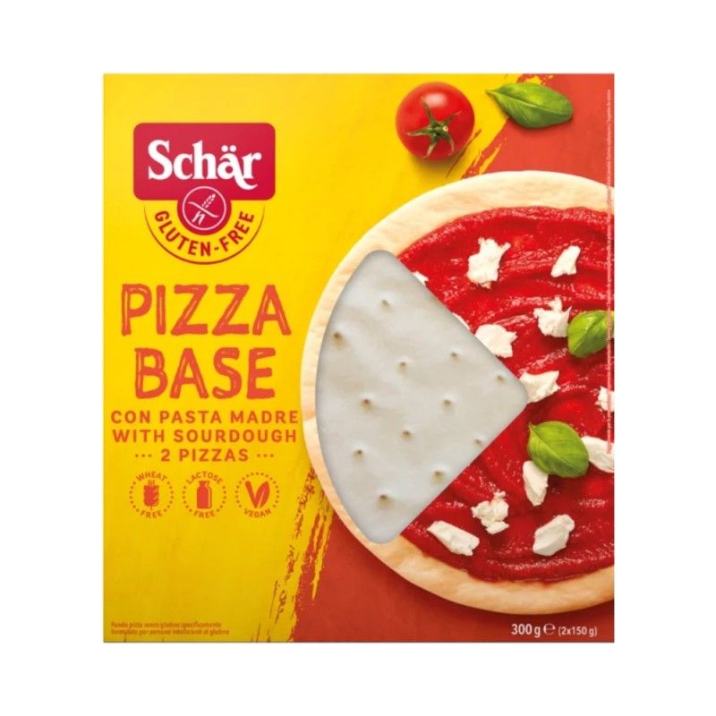 Pizza Base Sin Gluten Pack de 2 unidades 300 gramos Apto para vegetarianos y veganos SCHÄR